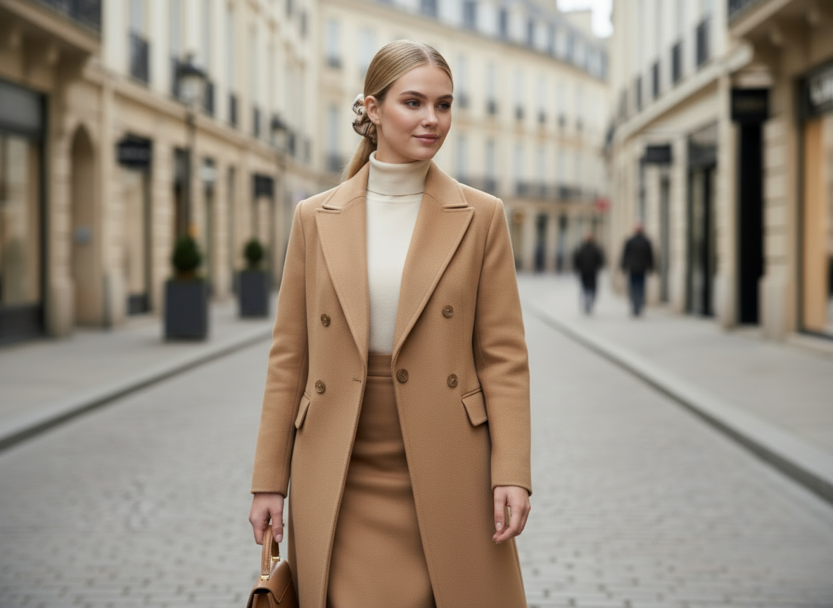 Scrunchie Beige kariert