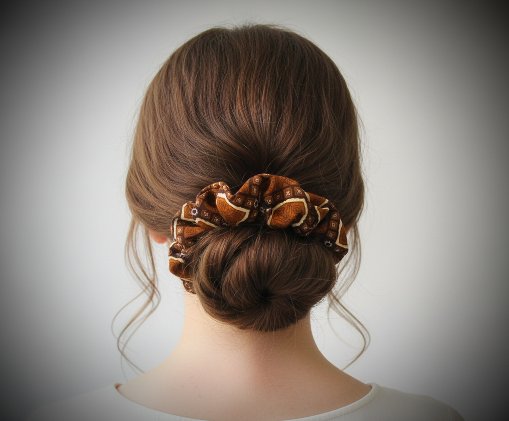 Coletero con estampado marrón, estilo africano