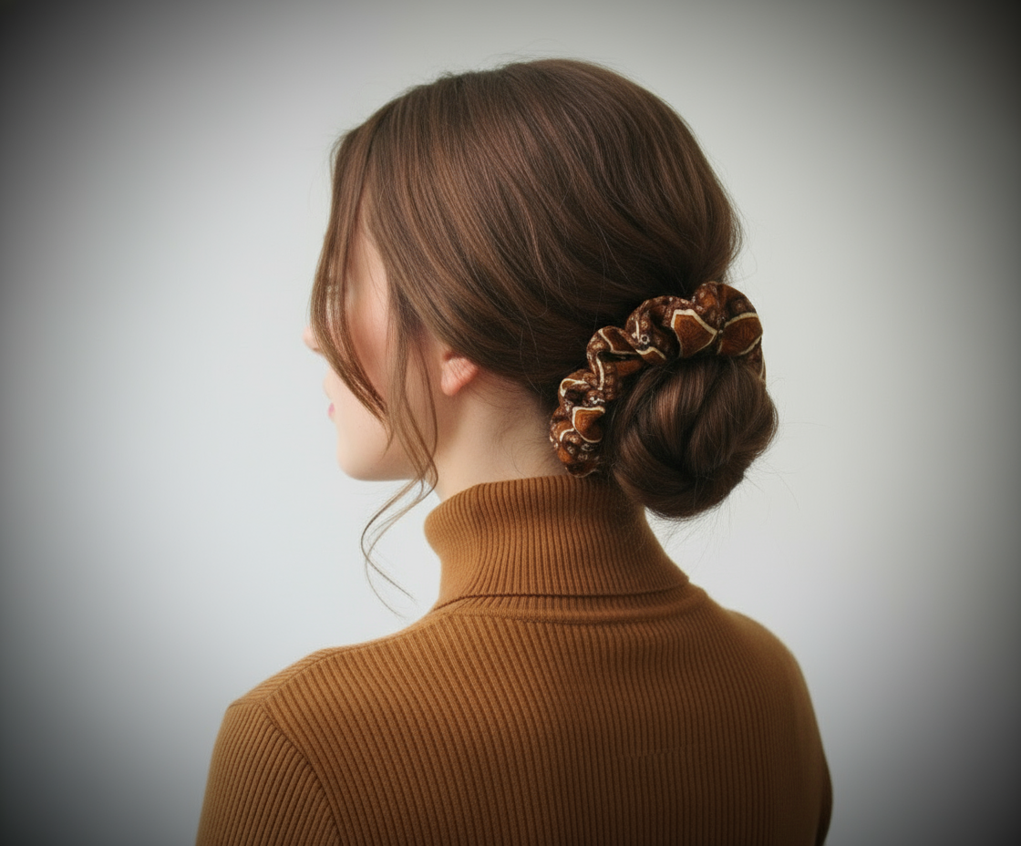 Coletero con estampado marrón, estilo africano