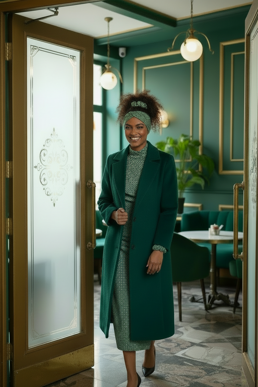 Haarband / Stirnband Türkis Grün Baumwolle Stretch