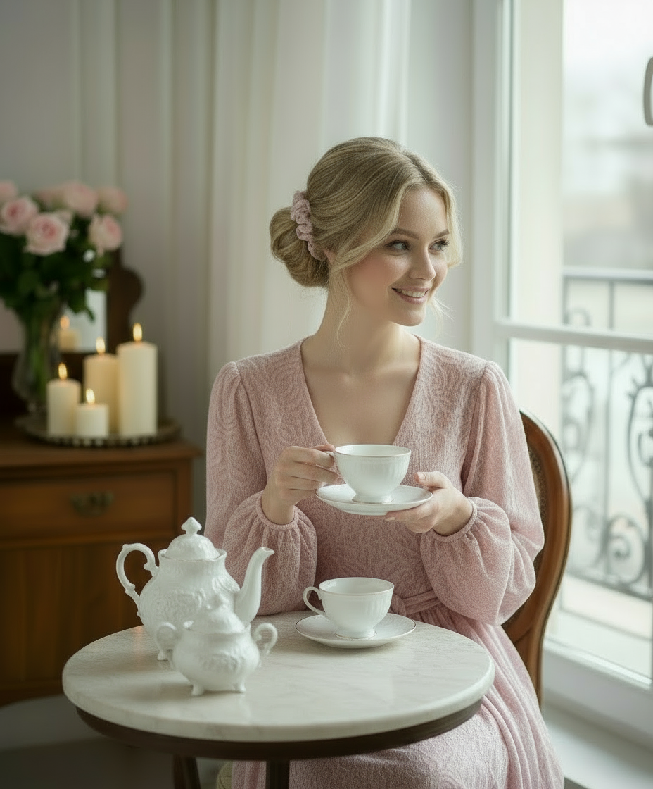 Scrunchie Rosa Spitze