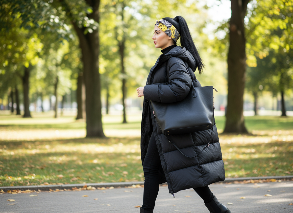 Haarband Gelb-Schwarz-gemustert