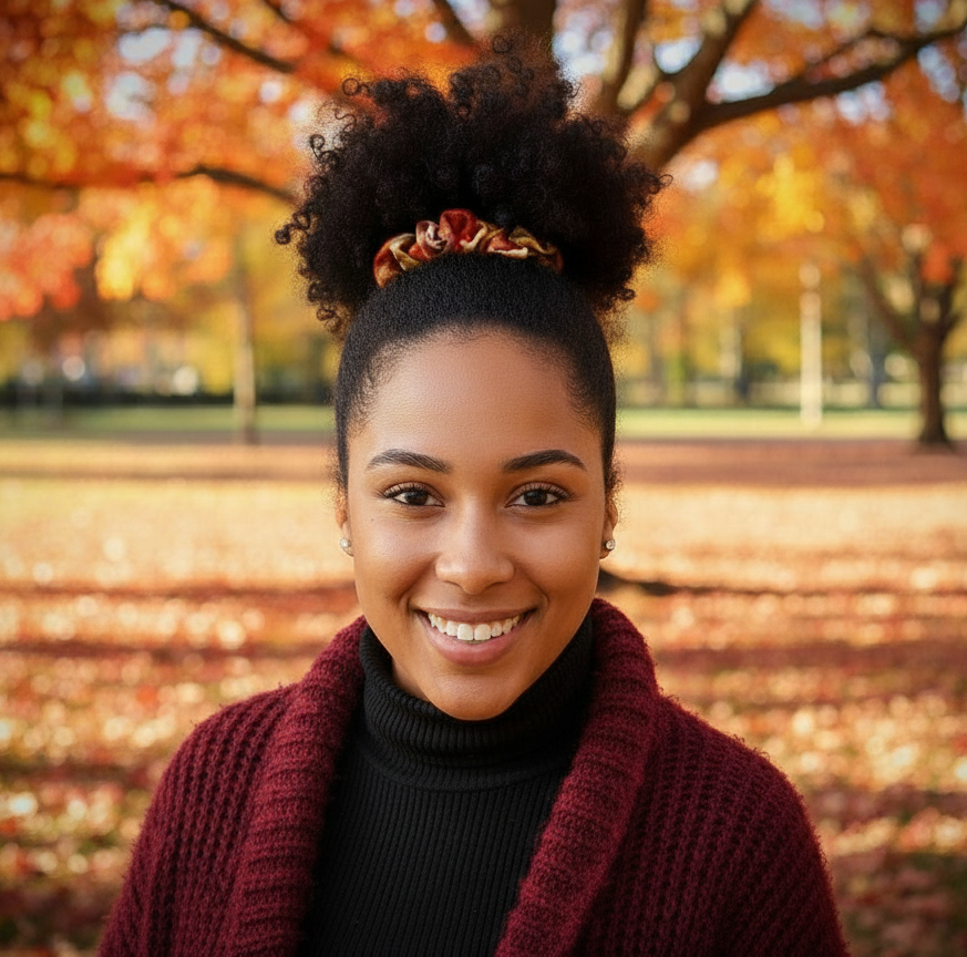 Scrunchie Orange-gemustert Samt