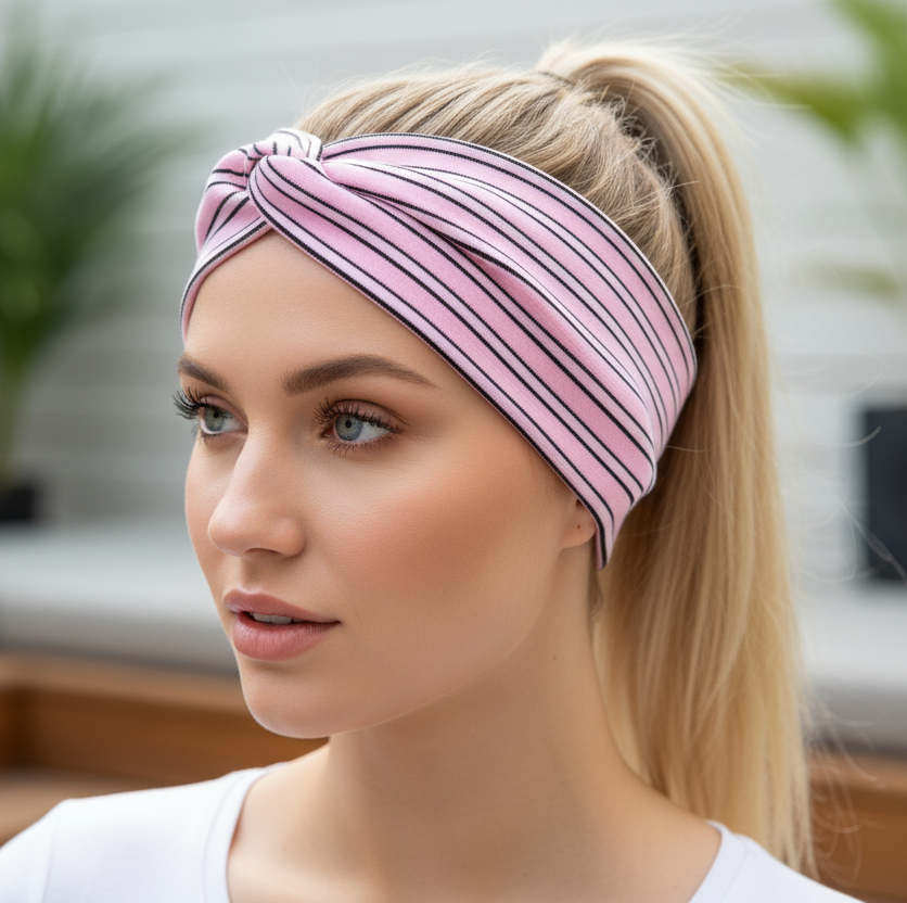 Haarband Rosa Baumwoll-Jersey