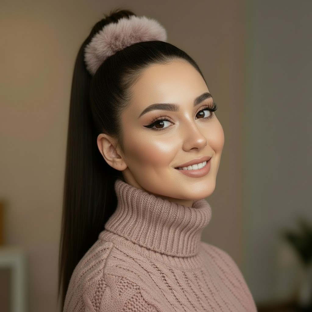 Ein plüschiges, flauschiges Scrunchie aus Kunstfell.... Wunderbar....😍