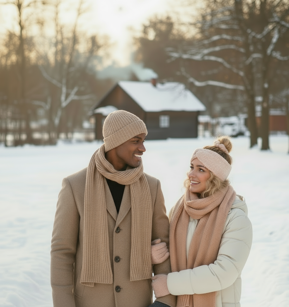 Stirnband Apricot Teddystoff