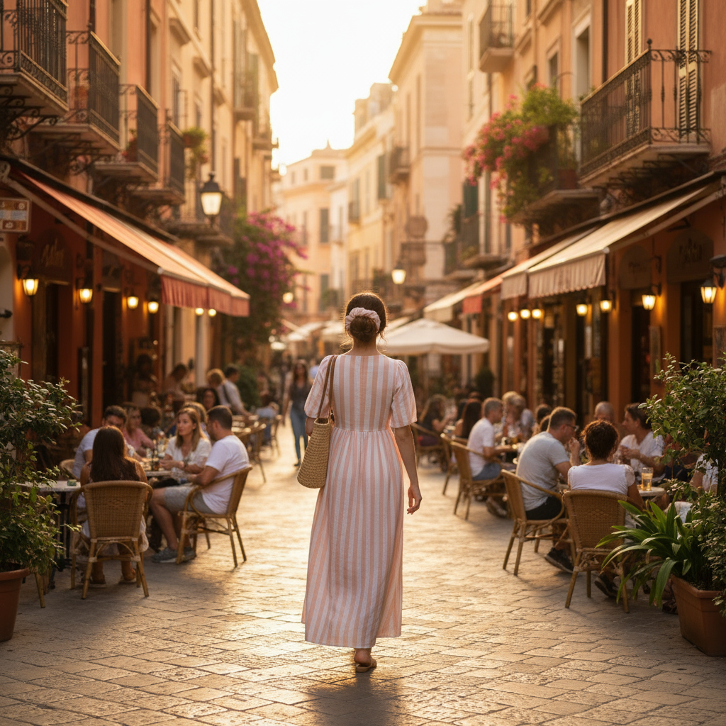 Scrunchie, Rosa Weiß gestreift, Baumwoll-Voile