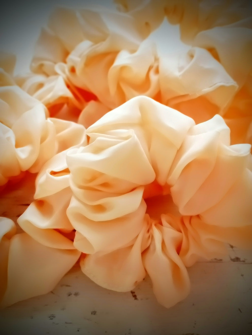 Scrunchie Apricot, Microfaser-Stoff