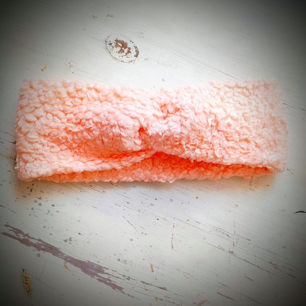 Stirnband Apricot Teddystoff