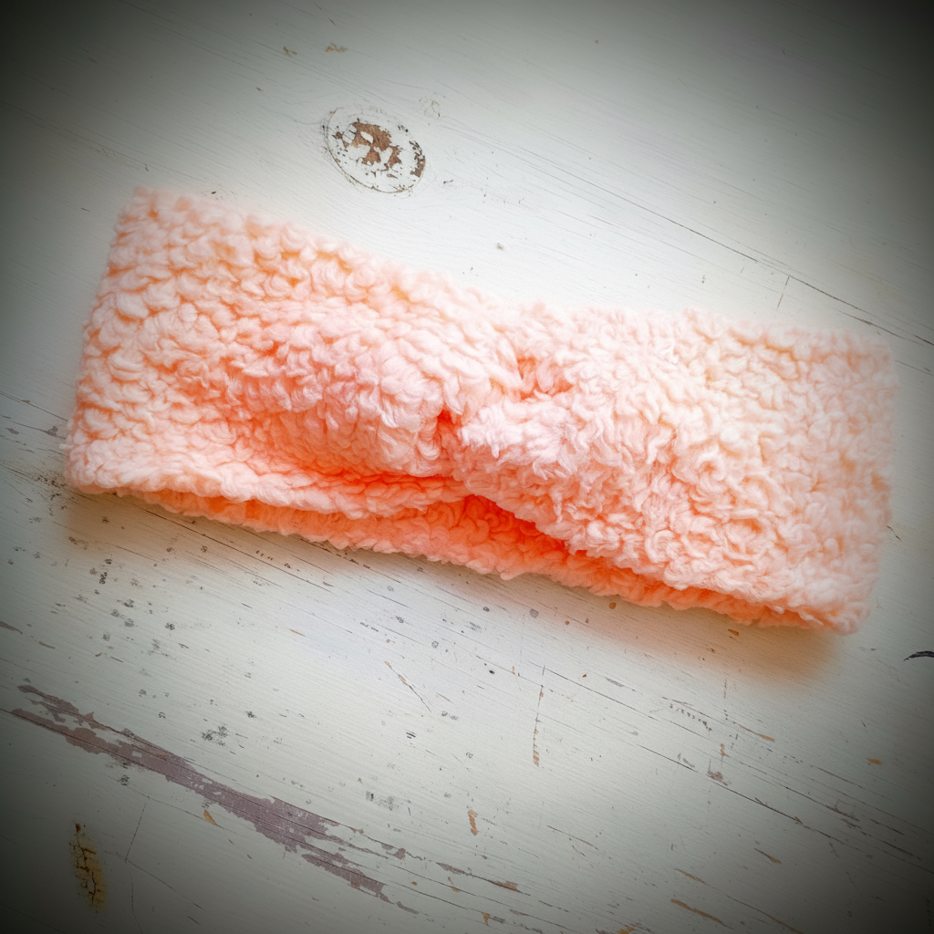 Stirnband Apricot Teddystoff