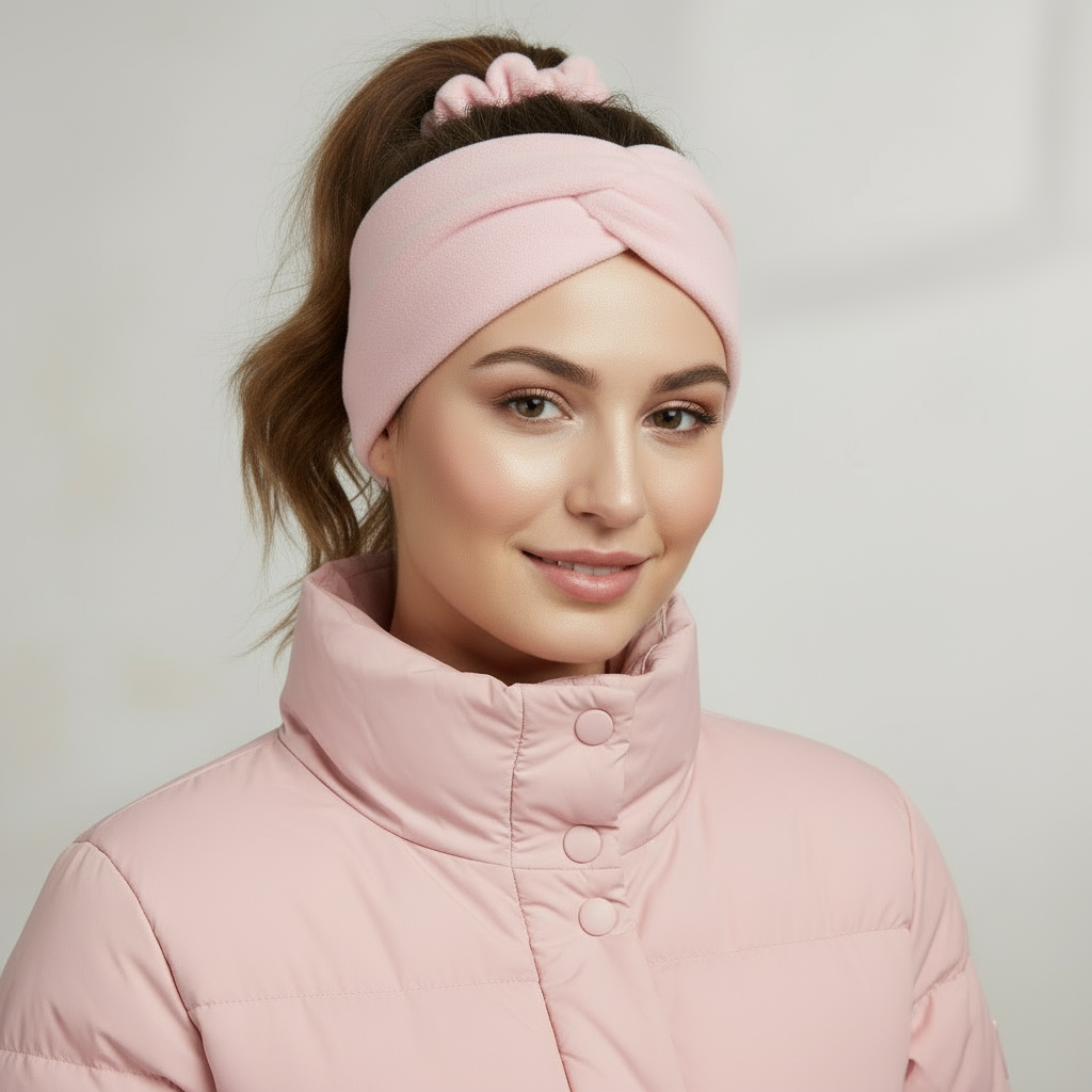 Stirnband Rosa Kuschel-Fleece
