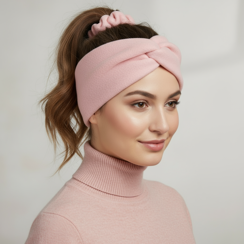 Stirnband Rosa Kuschel-Fleece