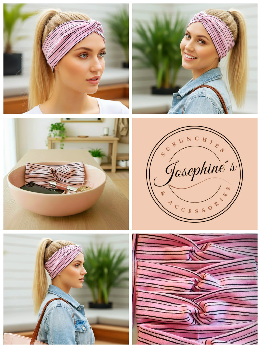 Haarband Rosa Baumwoll-Jersey