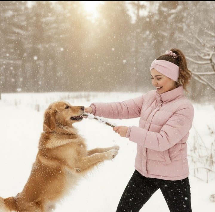 Stirnband Rosa Kuschel-Fleece