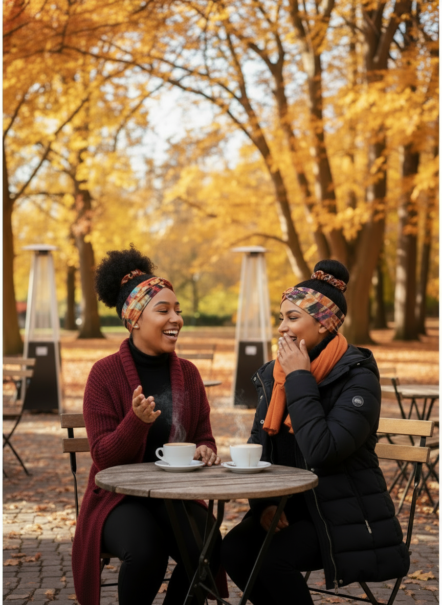 Haarband Orange-gemustert Samt