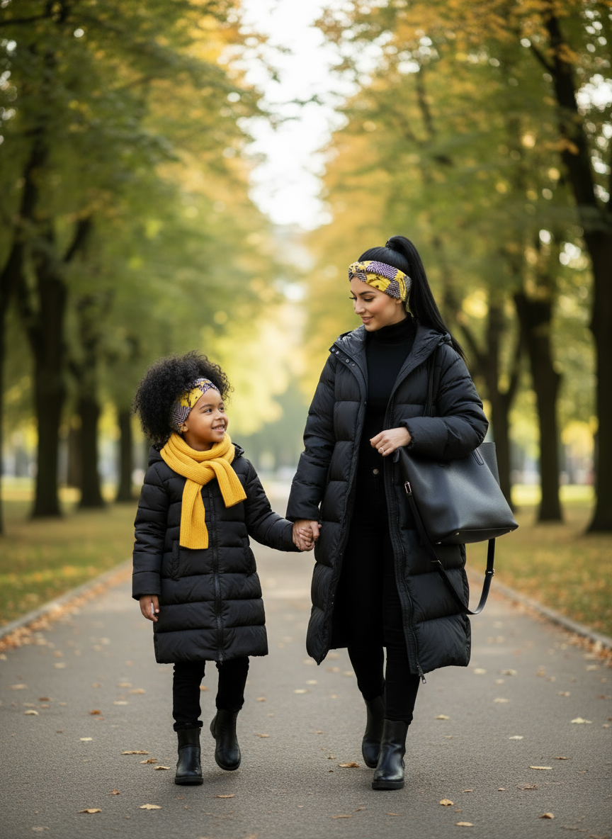 Haarband Gelb-Schwarz-gemustert (S für Kinder)