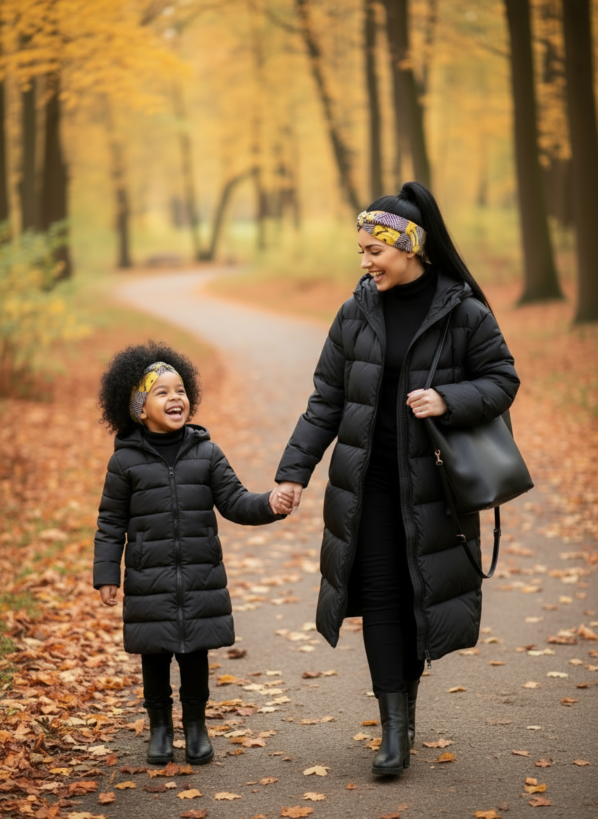 Haarband Gelb-Schwarz-gemustert (S für Kinder)