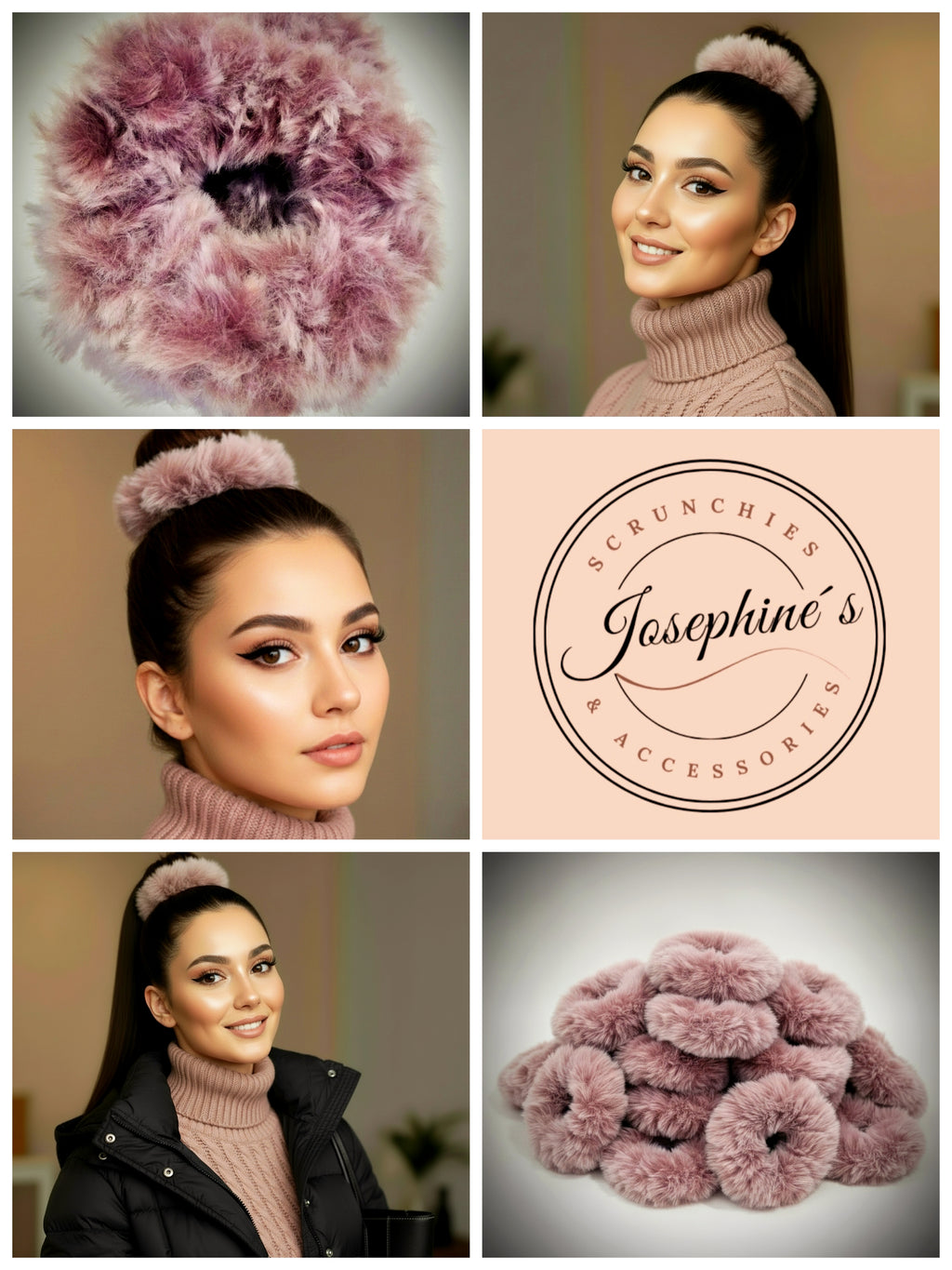 Scrunchie Rosa Kunstfell