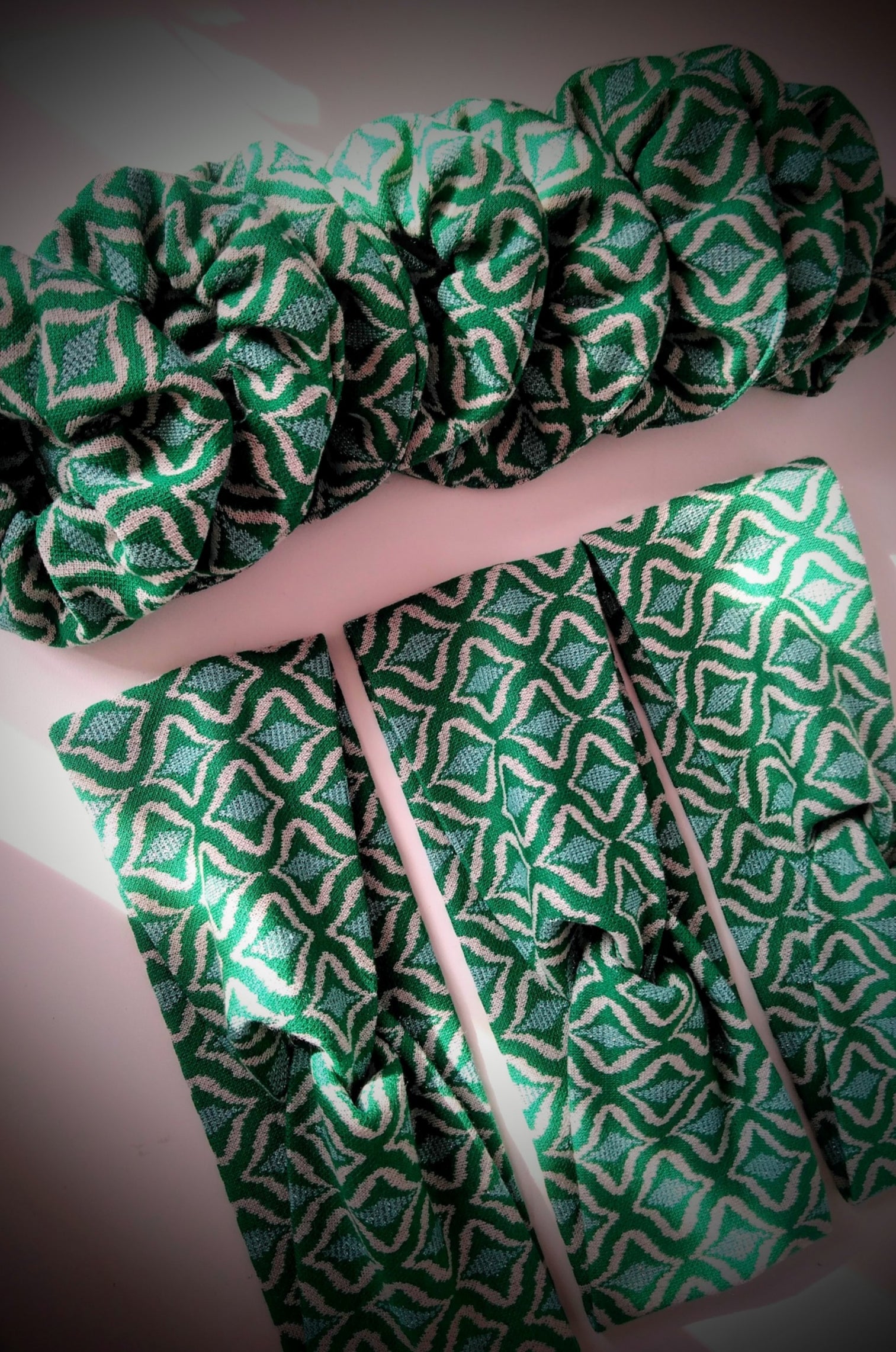 Haarband / Stirnband Türkis Grün Baumwolle Stretch